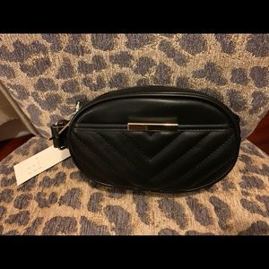 Black Quilted Fanny Pack